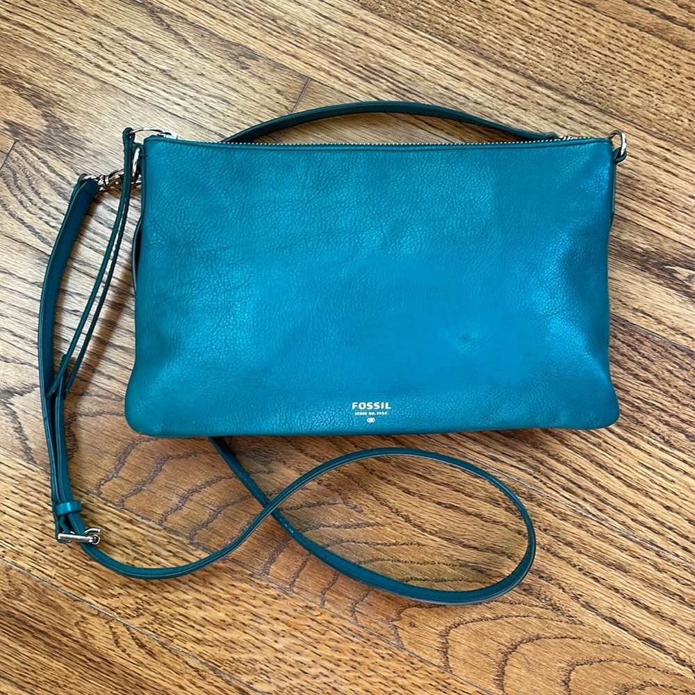 Fossil Teal Shoulder Bag